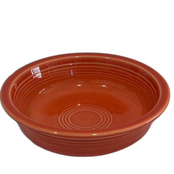 Homer Laughlin China Fiestaware Set of 2 Cereal Bowls Color Persimmon Retired - Picture 4 of 11